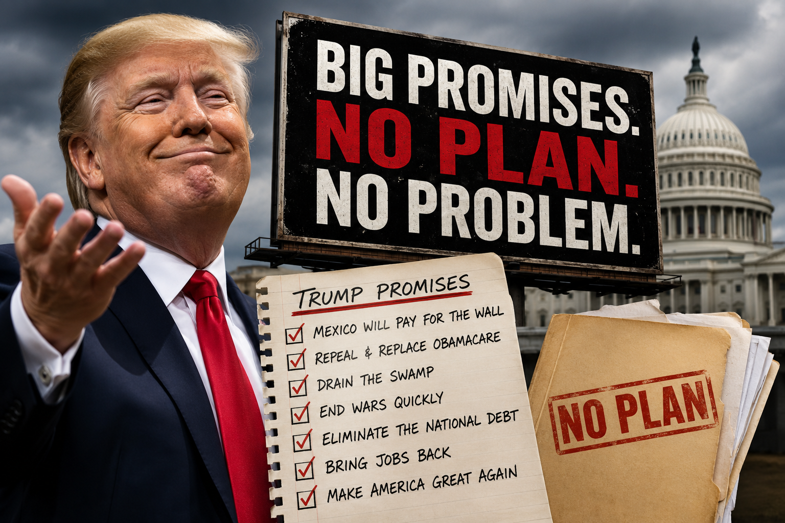 Trump promises without a plan