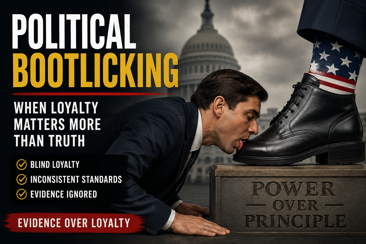 political bootlicking warning signs