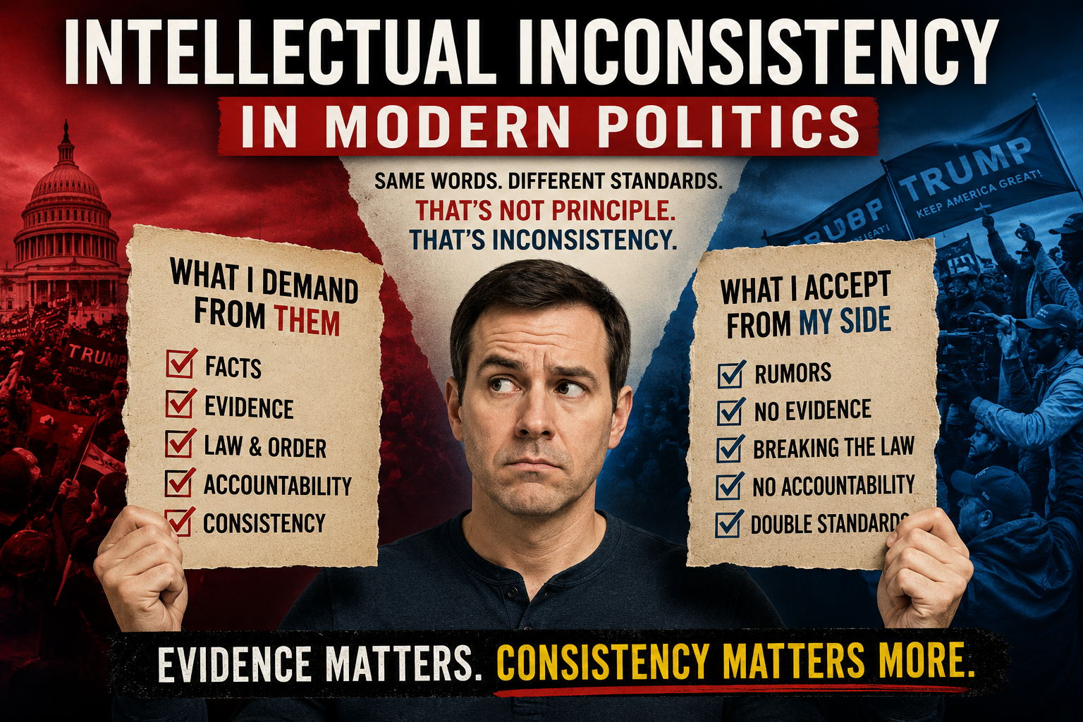 intellectual inconsistency in politics