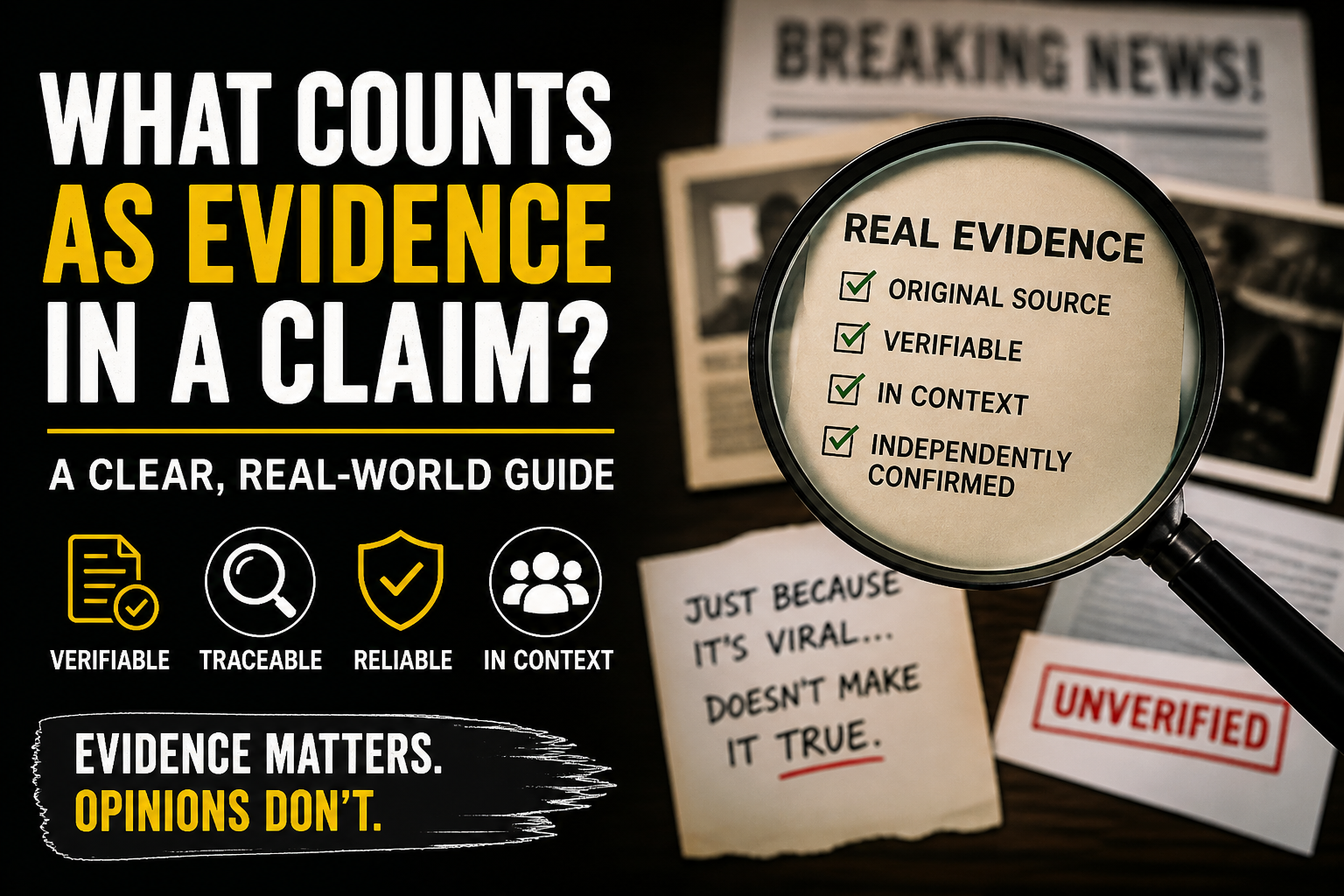what counts as evidence in a claim